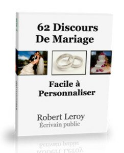 Couverture du livre 62 discours de mariage facile à personnaliser par Roger Leroy